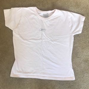 Reebok pale pink short sleeve tee shirt